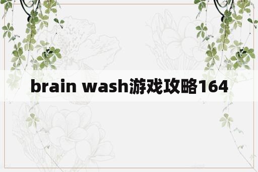 brain wash游戏攻略164